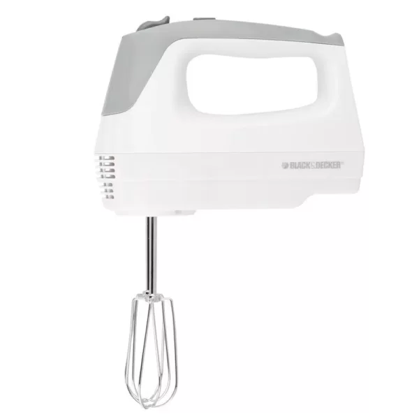 BLACK+DECKER 5-Speed White Hand Mixer