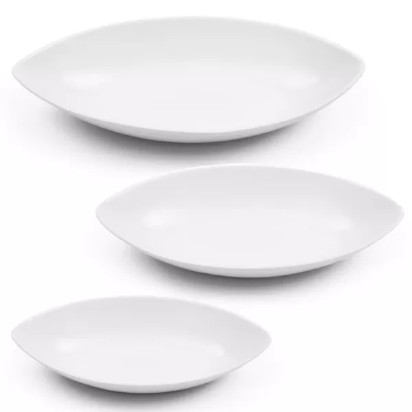 Certified International 3-Piece White Oval Bowl Set