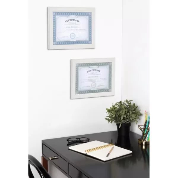 DesignOvation Kieva 8.5 in. x 11 in. White Picture Frame (Set of 6)