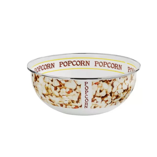 Golden Rabbit Popcorn 4.5 qt. Enamelware Popcorn Bowl with Gift Box