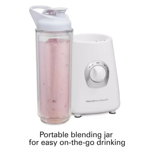 Hamilton Beach Go Sport 20 oz. 3-Speed White Blender