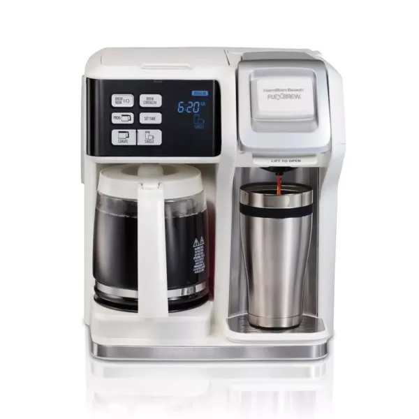 Hamilton Beach 12-Cup White FlexBrew 2-Way Coffee Maker