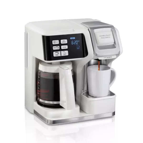 Hamilton Beach 12-Cup White FlexBrew 2-Way Coffee Maker