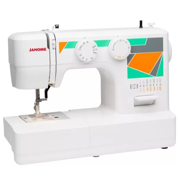 Janome MOD-15 Easy-to-Use Sewing Machine with Top Drop-In Bobbin System