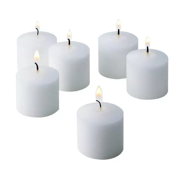 Light In The Dark 10 Hour White Unscented Votive Candles (Set of 12)