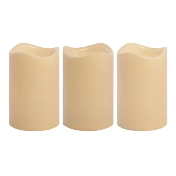 LUMABASE 4.5 in. Pillar LED Candle (Set of 3)