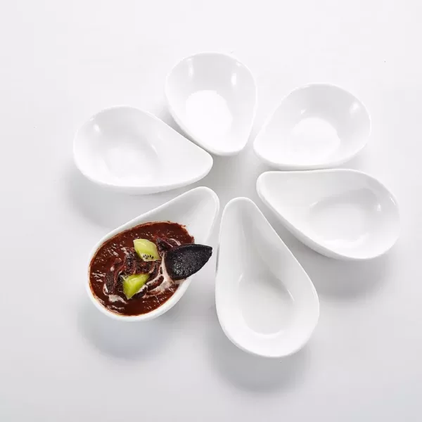 MALACASA 4.5 in. White Ceramic Ramekins Souffle Dishes for Creme Brulee (Set of 6)