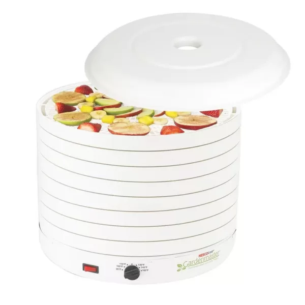 Nesco Gardenmaster 8-Tray White Expandable Food Dehydrator with Recipe Book