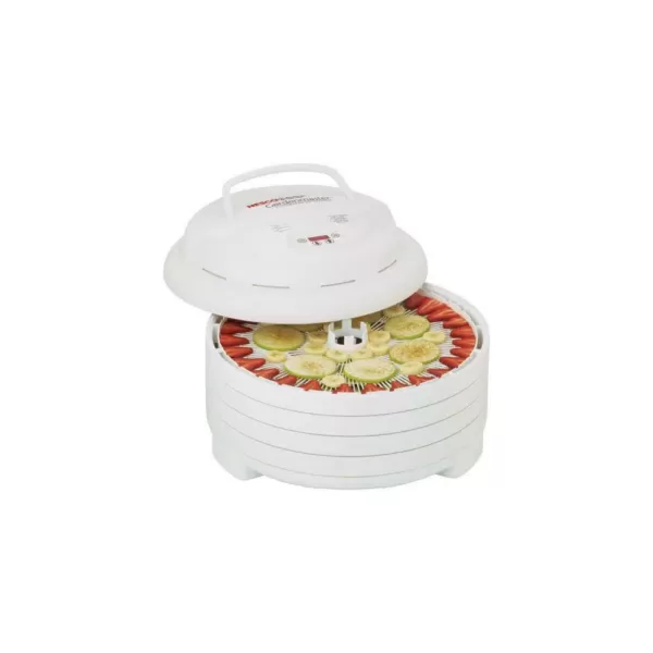 Nesco Gardenmaster 4-Tray Expandable White Food Dehydrator with Temperature Control