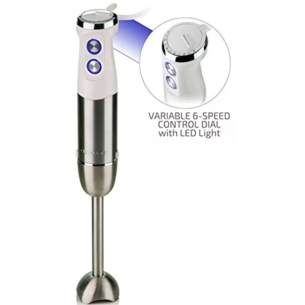 Ovente Multi-Purpose Immersion Blender, 500-Watt Hand Mixer, Stainless Steel Blades, 6-Speed Settings