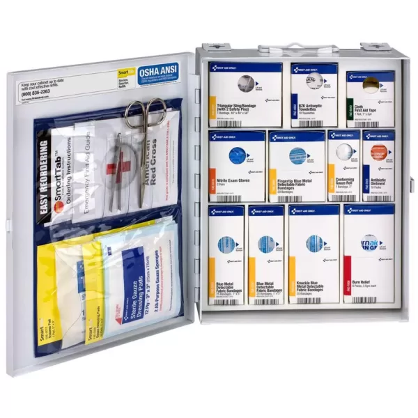 First Aid Only 137-Piece Medium Food Industry First Aid Kit Smart Compliance Cabinet