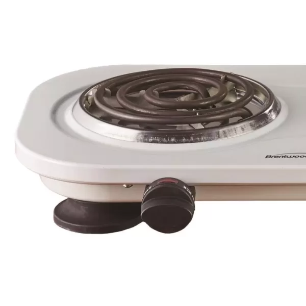 Brentwood Appliances 2-Burner 30 in. White Electric Burner