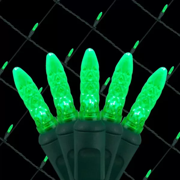 Wintergreen Lighting 48 in. x 72 in. 100-Light M5 LED Green Net Light Set