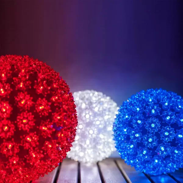 Wintergreen Lighting 6 in. 70-Light LED Red Decorative Starlight Sphere