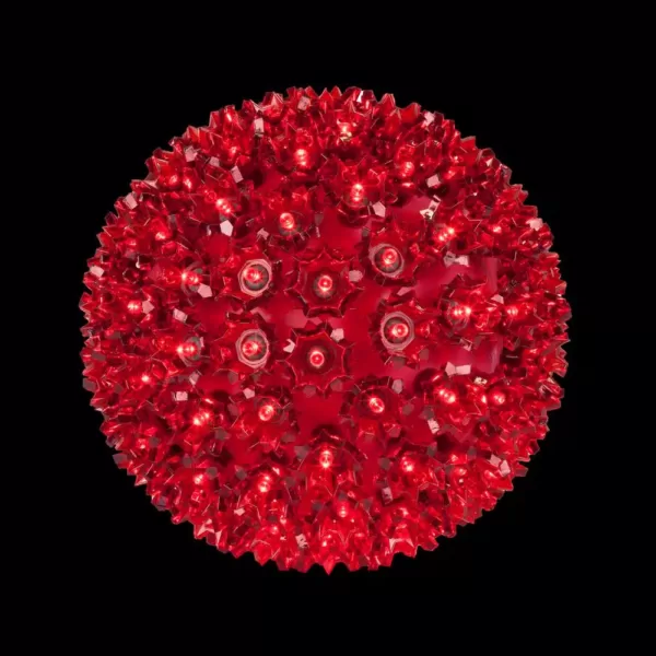 Wintergreen Lighting 7.5 in. 120-Light LED Red Decorative Starlight Sphere