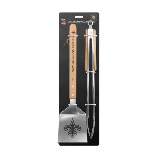 sportsvault New Orleans Saints 2-Piece BBQ Utensil Set