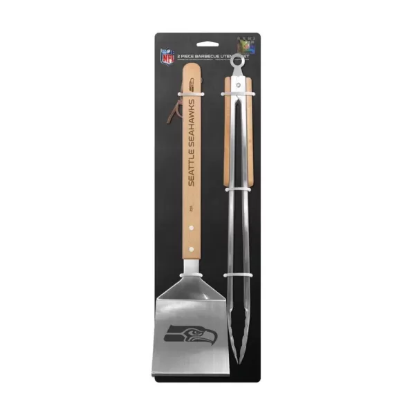 sportsvault Seattle Seahawks 2-Piece BBQ Utensil Set