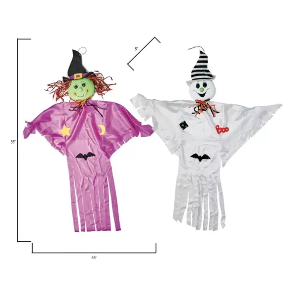 Worth Imports 55 in. Halloween Hanging Ghost and Witch (Set of 2)