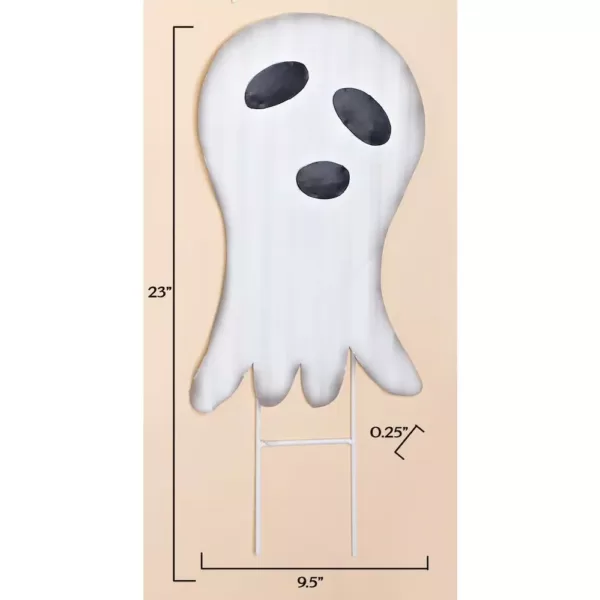 Worth Imports 23 in. Metal Halloween Ghost Yard Stake (Set of 2)