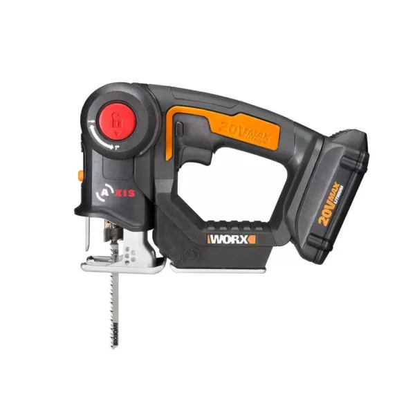 Worx POWER SHARE AXIS 20-Volt Lithium-Ion Convertible Jigsaw and Reciprocating Saw in One