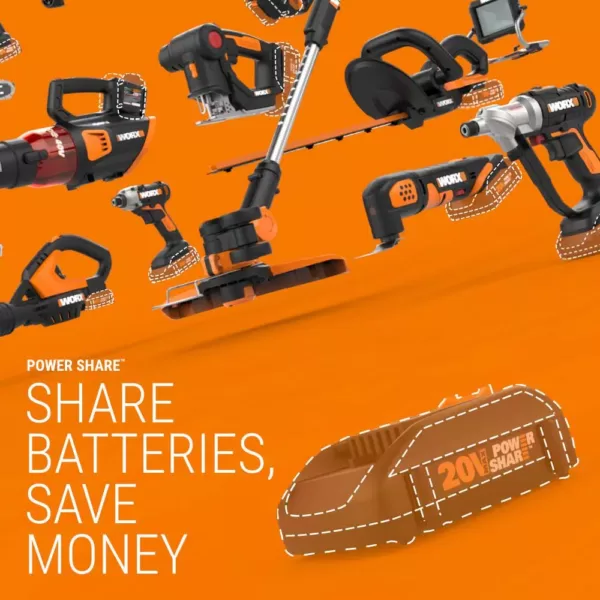 Worx POWER SHARE 20-Volt Oscillating Tool