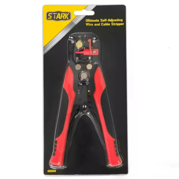 XtremepowerUS 8 in. Self-Adjusting Wire Stripper/Cutter for 10-22 AWG and 4-22 AWG Wire