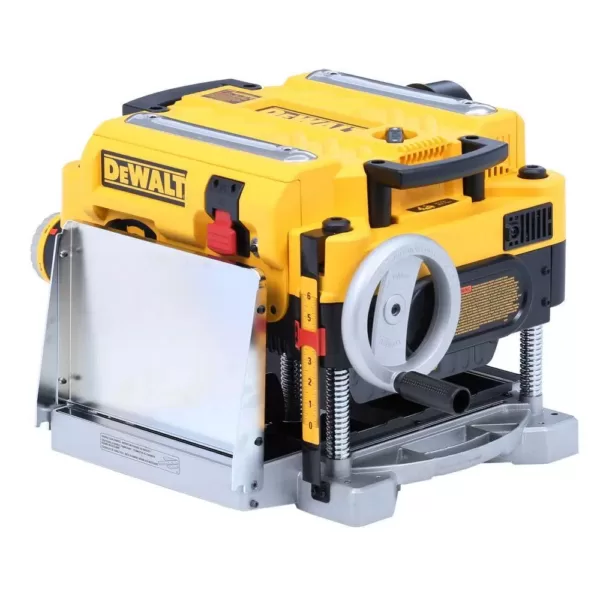 DEWALT 15 Amp Corded 13 in. Heavy-Duty 2-Speed Thickness Planer with (3) Knives, In Feed Table and Out Feed Table