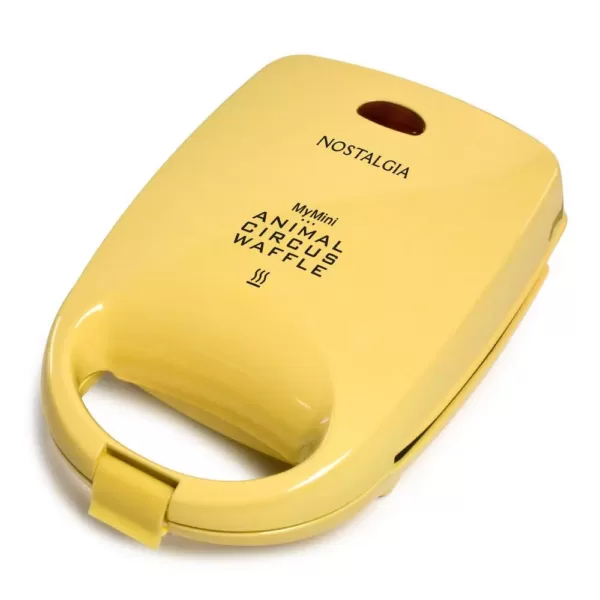 Nostalgia 520 W 4-Waffle Yellow Animal Circus Waffle Maker