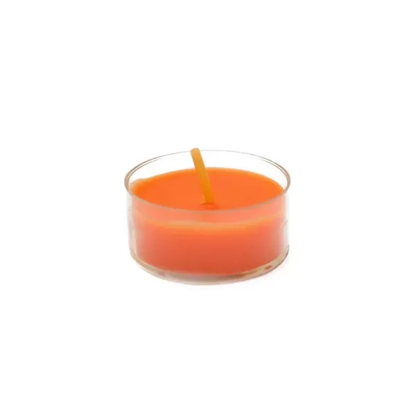 Zest Candle 1.5 in. Orange Tealight Candles (50-Pack)